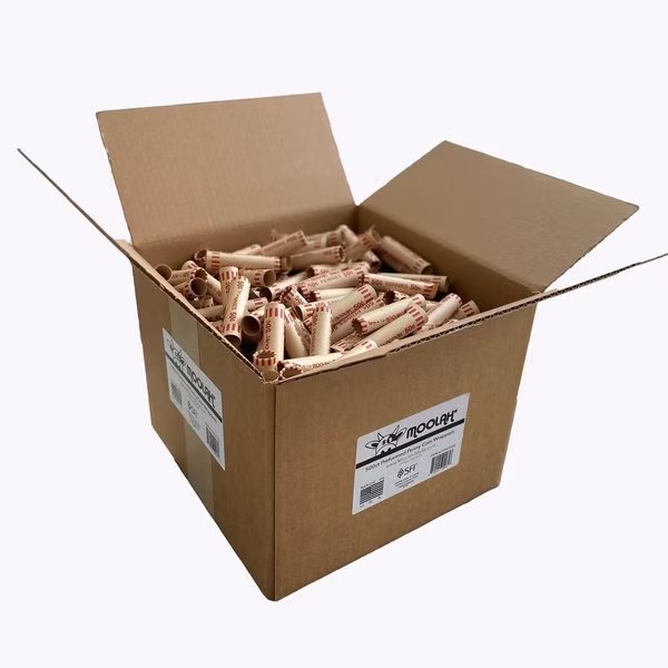 500 Count Preformed Penny Coin Wrappers, Moolah, Mfr#: 72901500